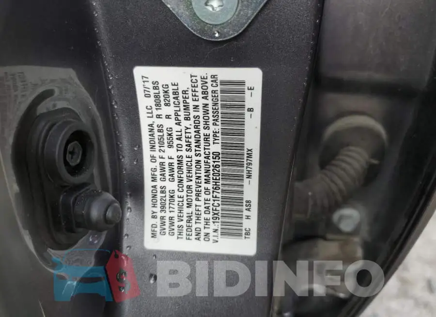19XFC1F76HE026150 Photo# 12