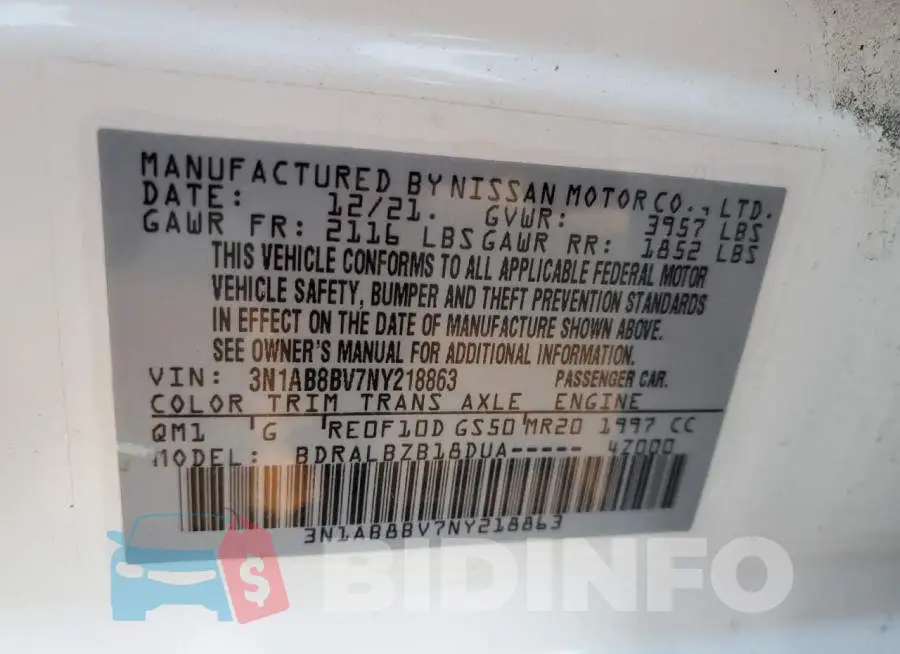 3N1AB8BV7NY218863 Photo# 12