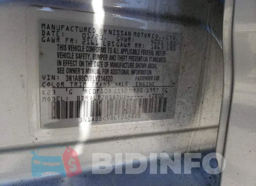 3N1AB8CV8LY214820 Photo# 12