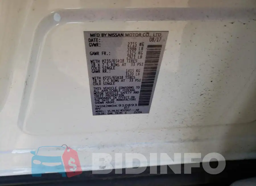 5N1DR2MM3HC910893 Photo# 13