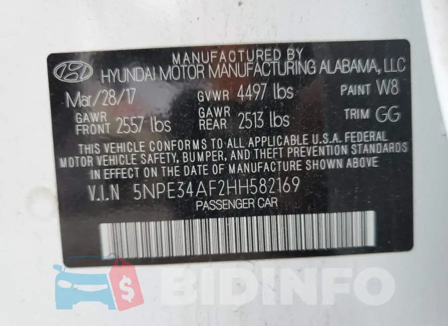 5NPE34AF2HH582169 Photo# 13