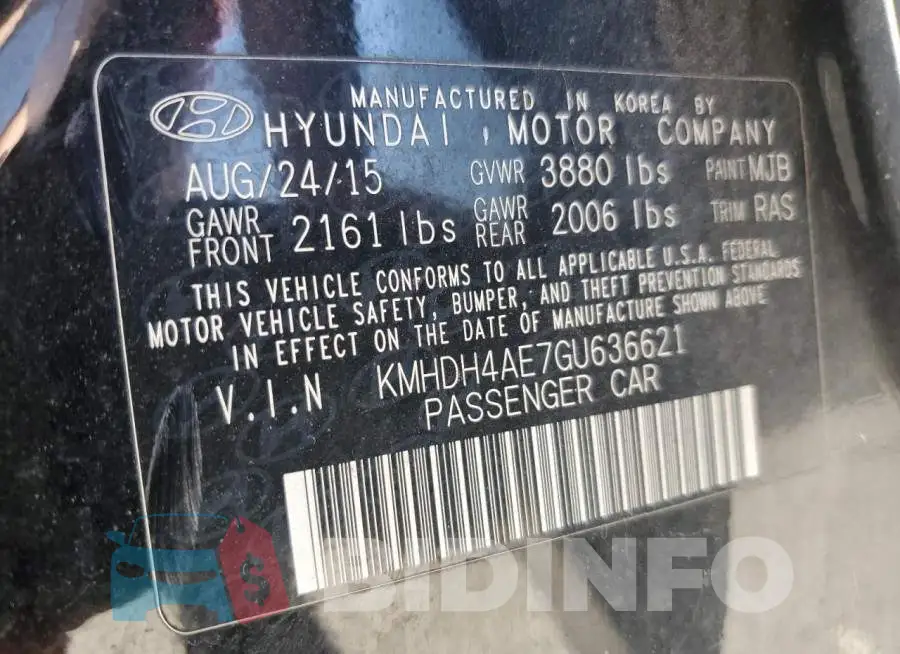 KMHDH4AE7GU636621 Photo# 13