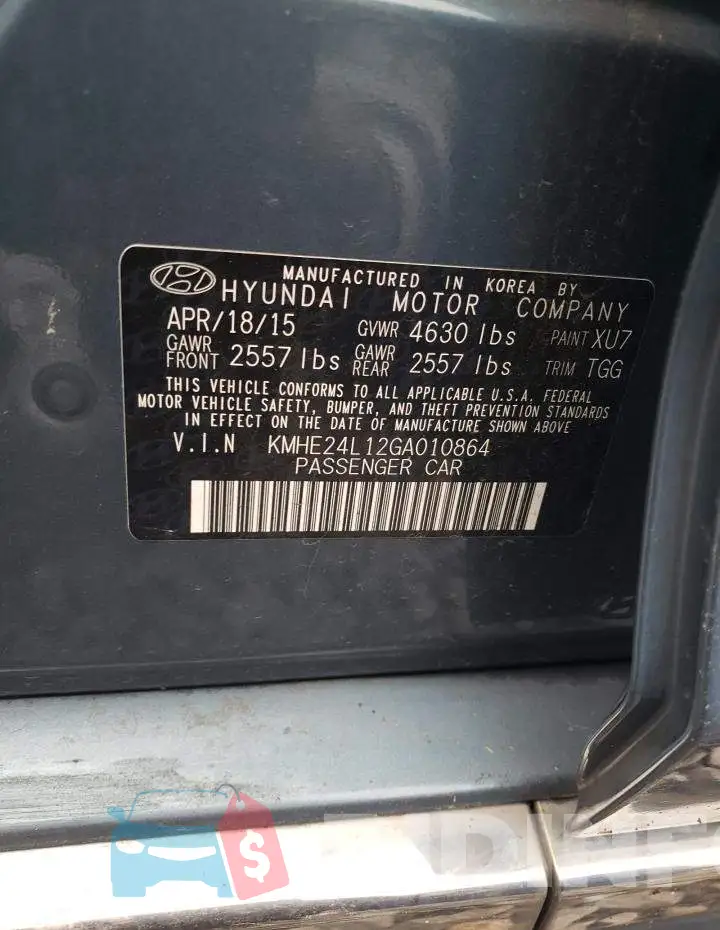 KMHE24L12GA010864 Photo# 12