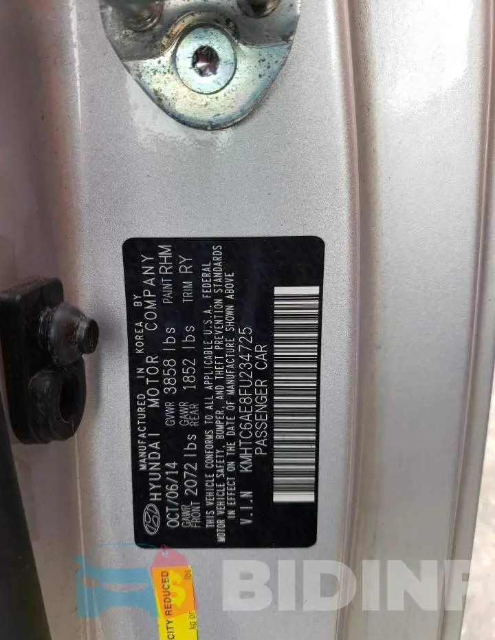 KMHTC6AE8FU234725 Photo# 12