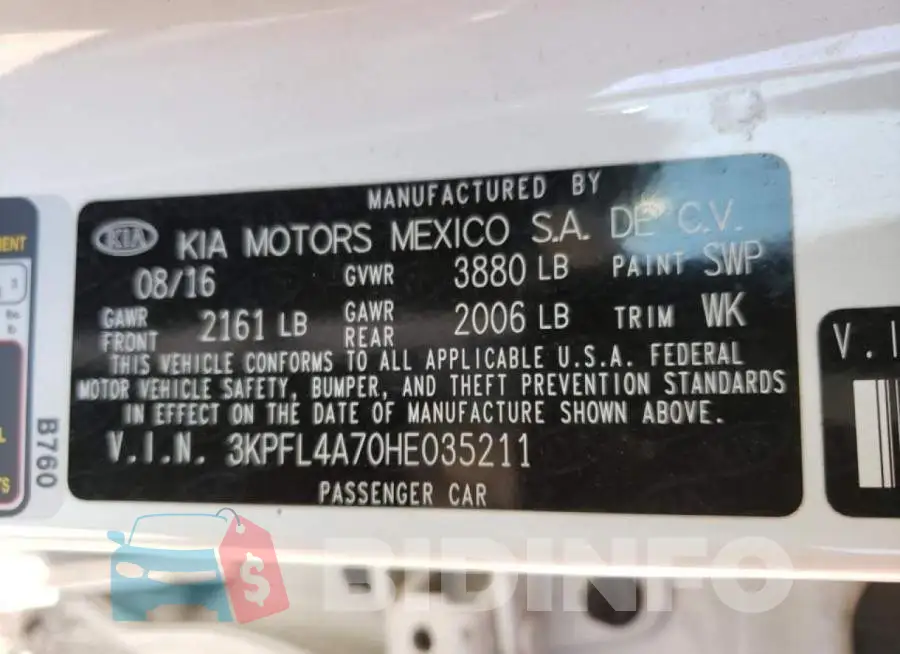 3KPFL4A70HE035211 Photo# 13