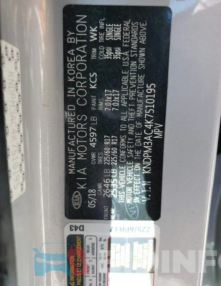 KNDPM3AC4K7510195 Photo# 14