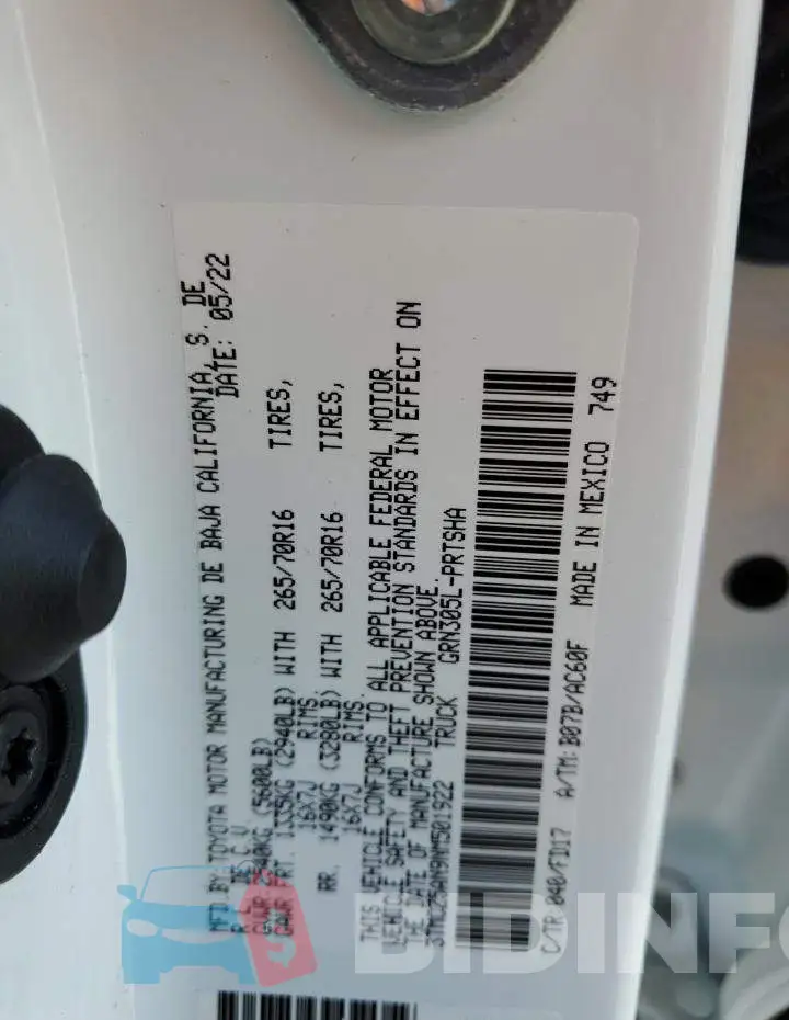 3TMCZ5AN9NM501922 Photo# 12