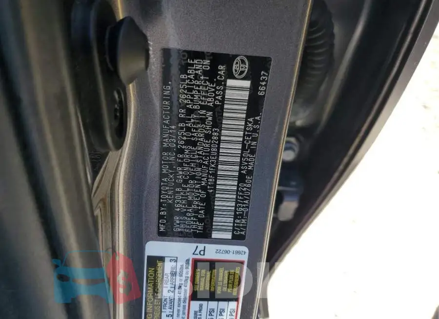 4T1BF1FK3EU802883 Photo# 13