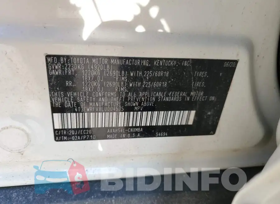4T3EWRFV8LU004535 Photo# 13