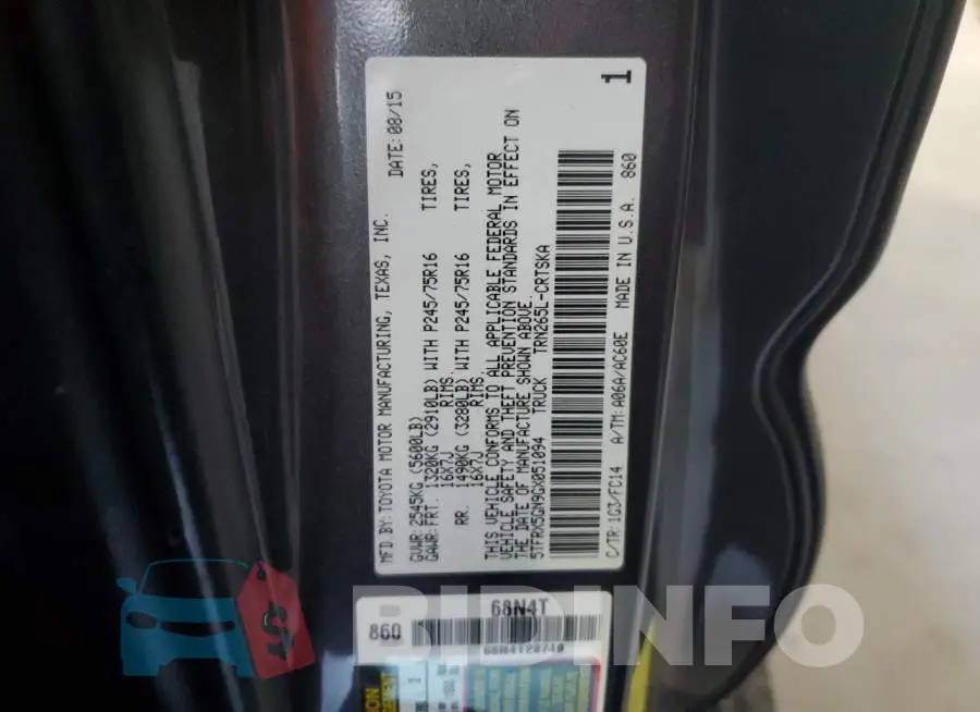 5TFRX5GN9GX051094 Photo# 12