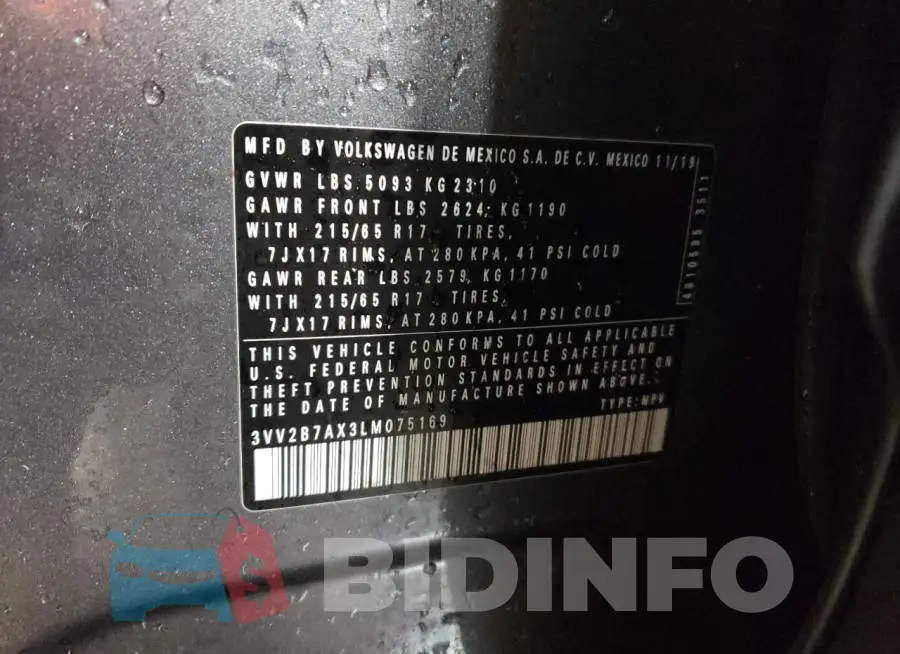3VV2B7AX3LM075169 Photo# 13
