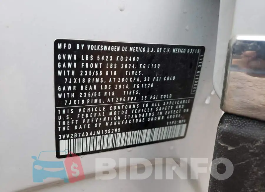 3VV2B7AX4JM139295 Photo# 13
