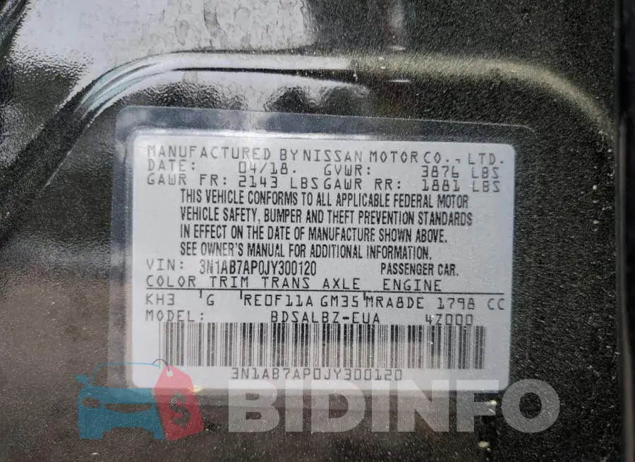 3N1AB7AP0JY300120 Photo# 12