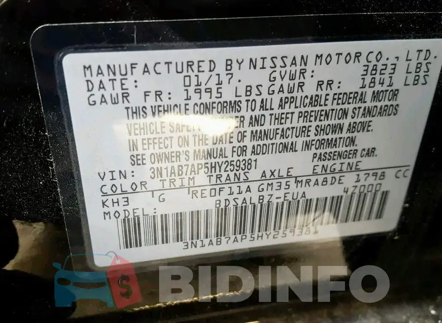 3N1AB7AP5HY259381 Photo# 10