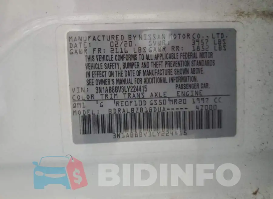 3N1AB8BV3LY224415 Photo# 12