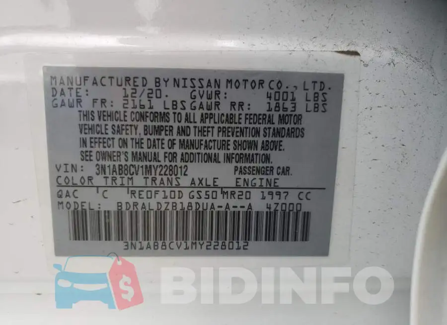 3N1AB8CV1MY228012 Photo# 10