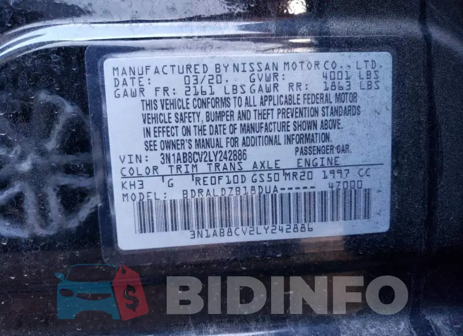 3N1AB8CV2LY242886 Photo# 12