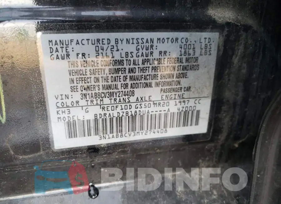 3N1AB8CV3MY274408 Photo# 12