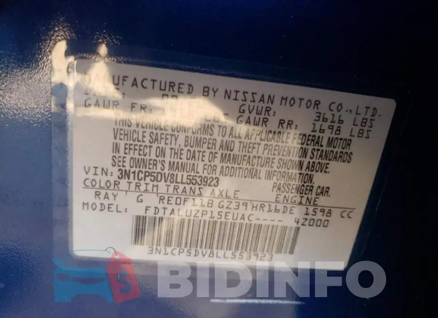 3N1CP5DV8LL553923 Photo# 12