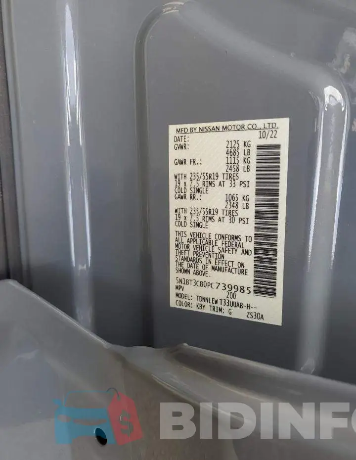 5N1BT3CB0PC739985 Photo# 13