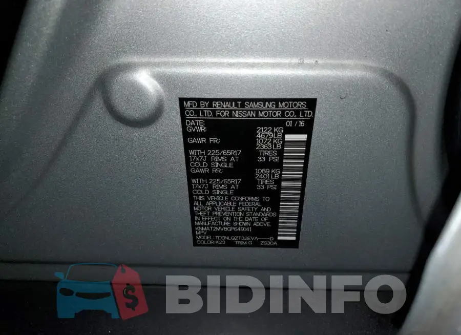 KNMAT2MV8GP649141 Photo# 13