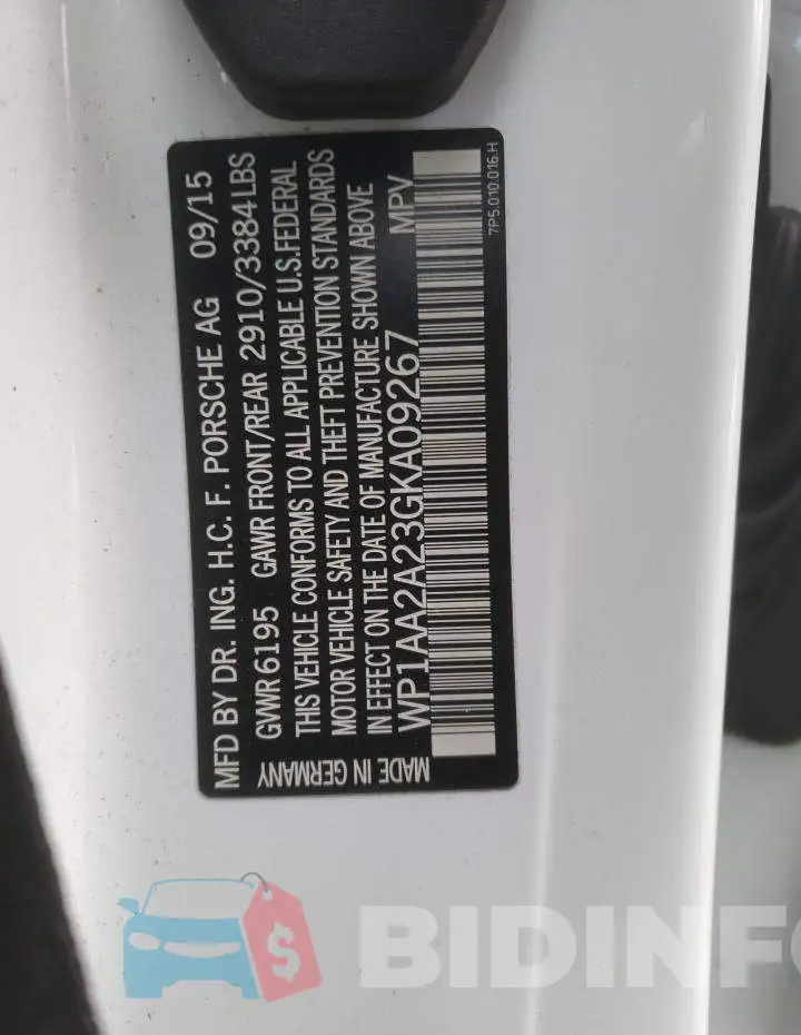 WP1AA2A23GKA09267 Photo# 14