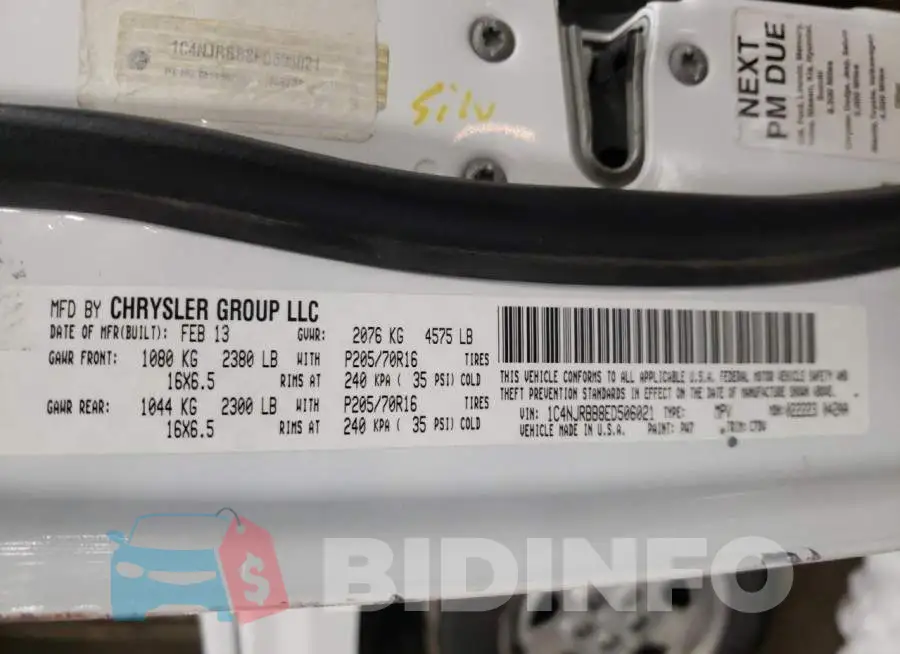 1C4NJRBB8ED506021 Photo# 13