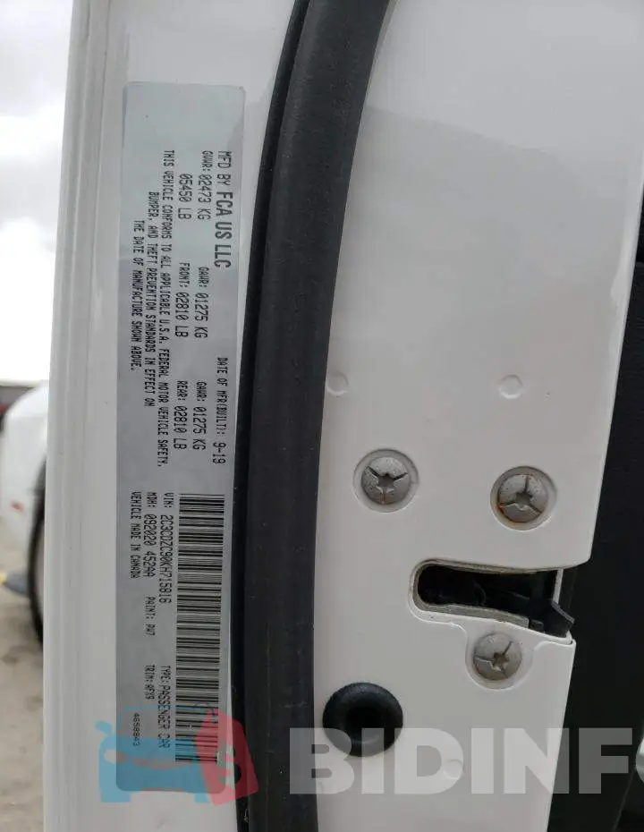 2C3CDZC90KH715816 Photo# 12