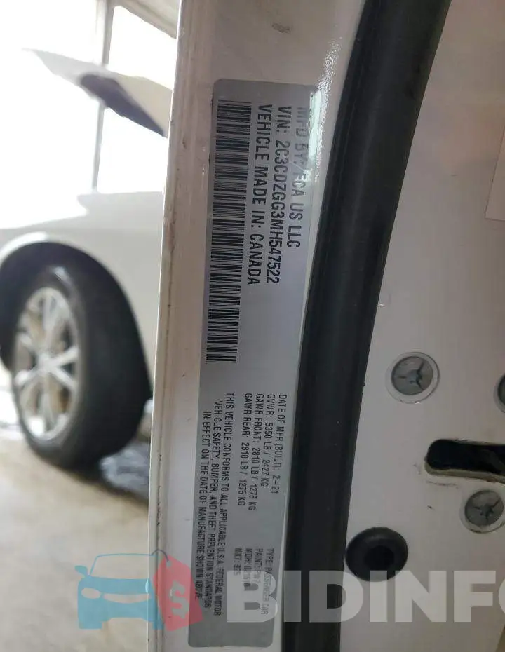2C3CDZGG3MH547522 Photo# 12