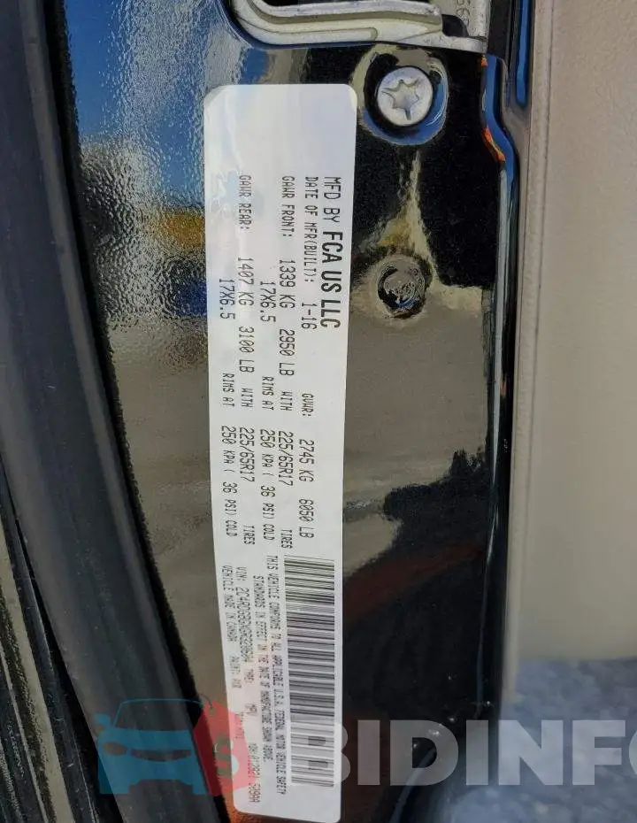 2C4RDGBGXGR320604 Photo# 14