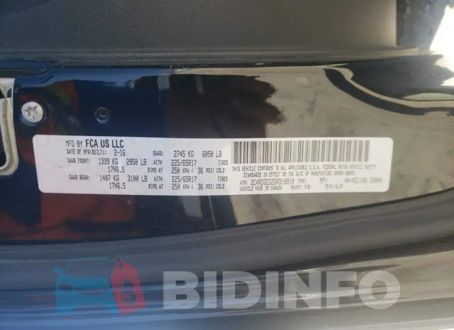 2C4RDGEG2GR318910 Photo# 12