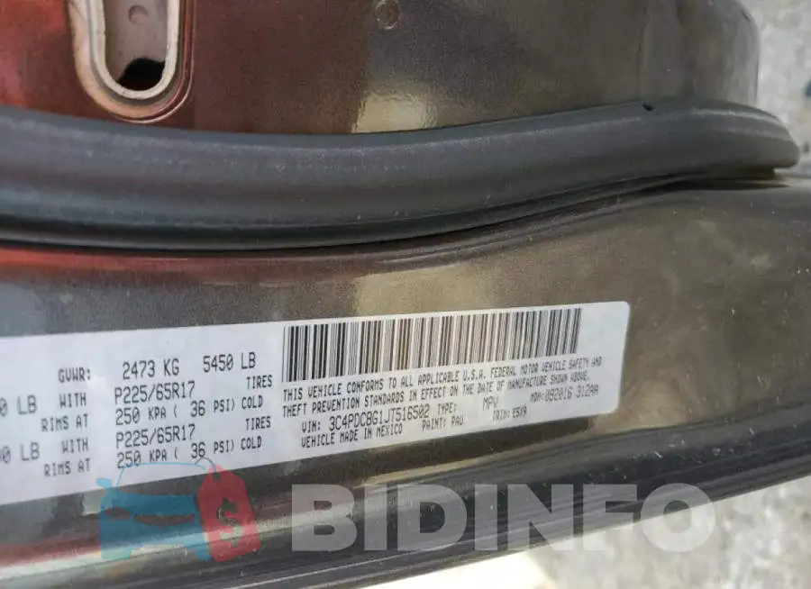 3C4PDCBG1JT516502 Photo# 14