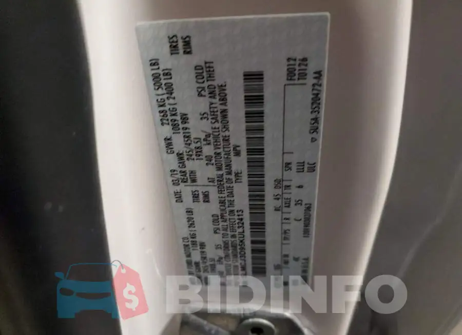 5LMCJ3D95KUL32413 Photo# 12