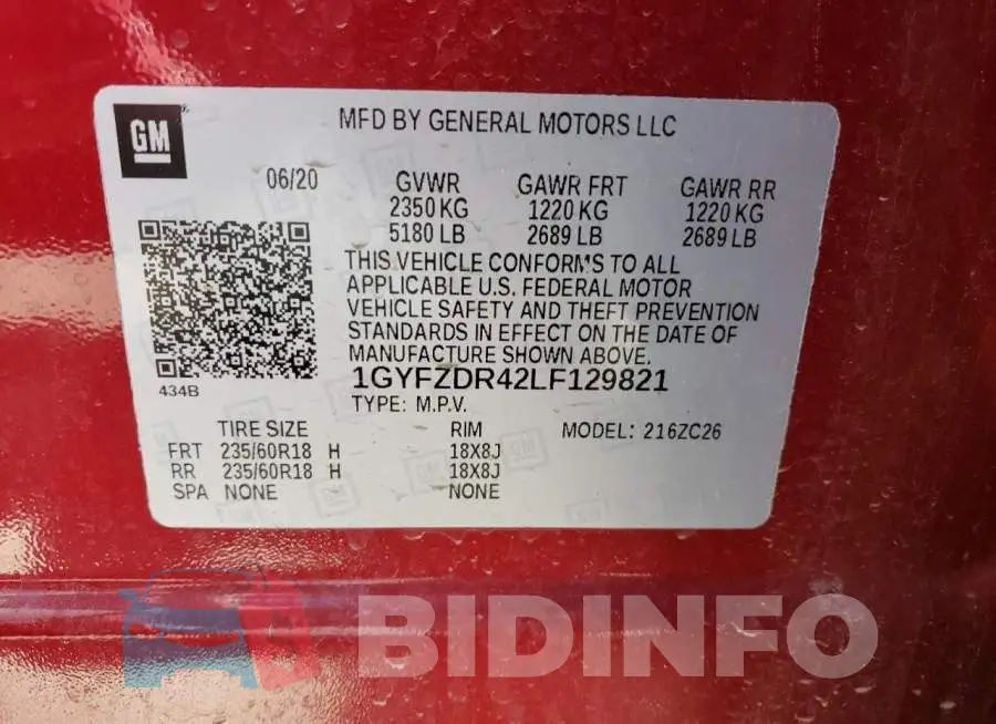 1GYFZDR42LF129821 Photo# 12