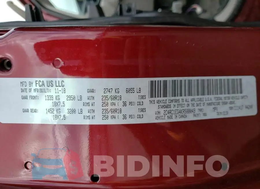 2C4RC1EG4KR588049 Photo# 14