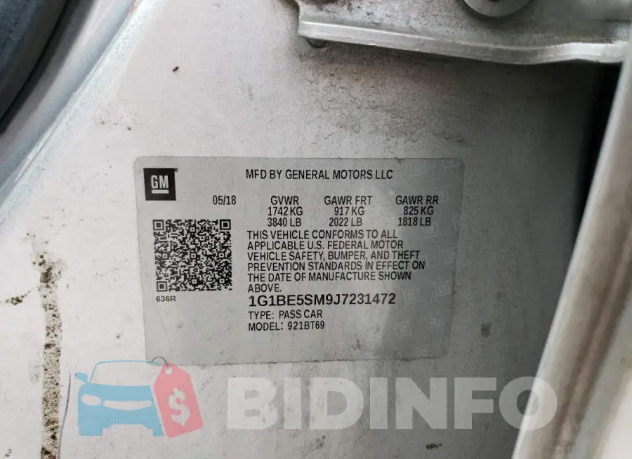 1G1BE5SM9J7231472 Photo# 12