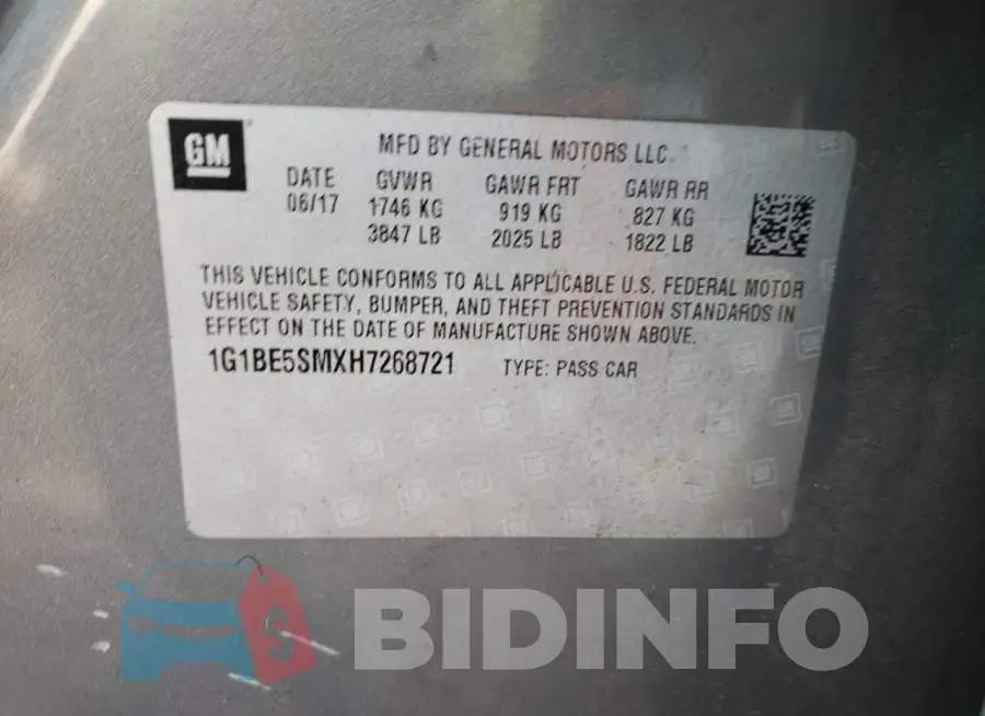 1G1BE5SMXH7268721 Photo# 13