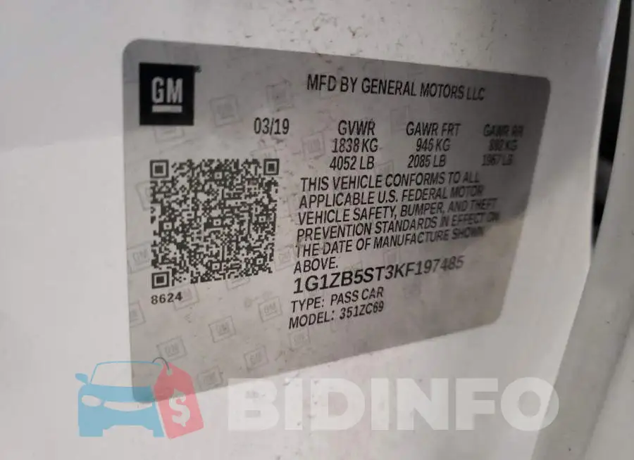 1G1ZB5ST3KF197485 Photo# 13