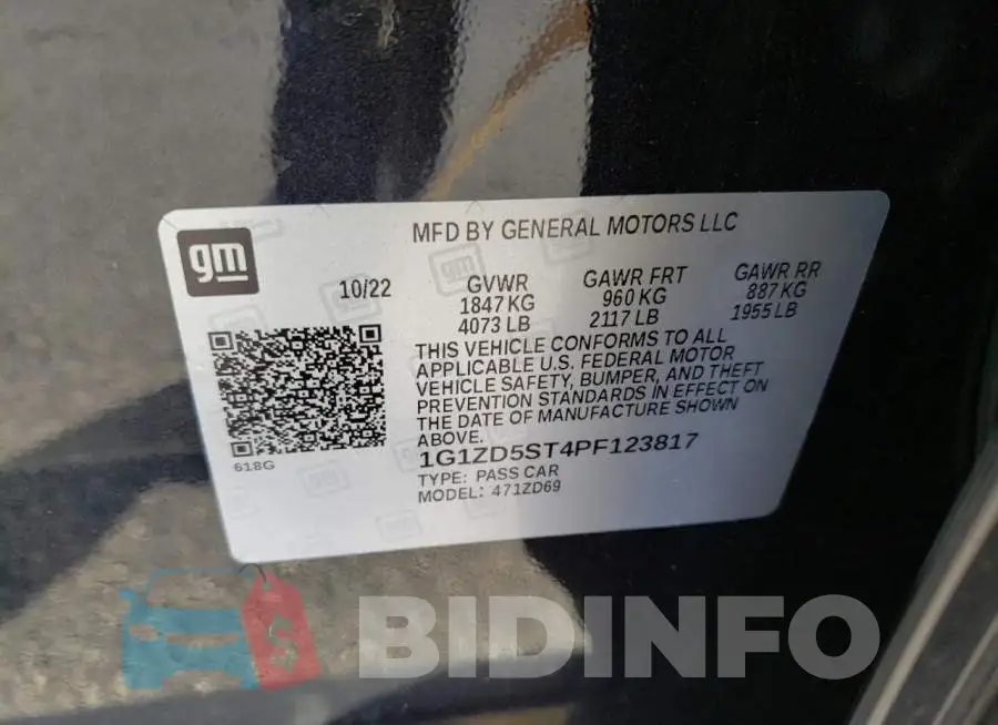 1G1ZD5ST4PF123817 Photo# 12