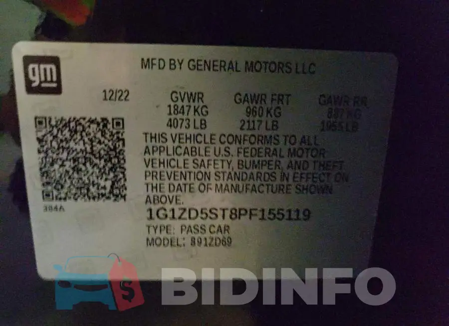 1G1ZD5ST8PF155119 Photo# 12