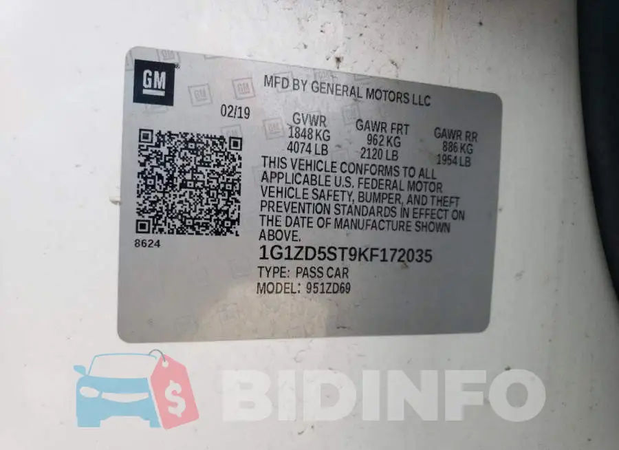 1G1ZD5ST9KF172035 Photo# 12