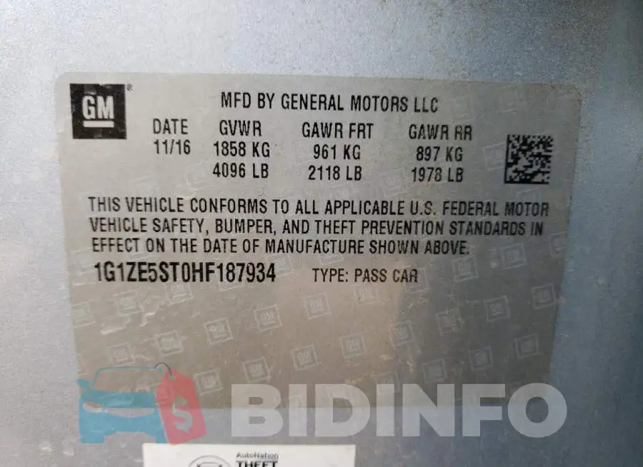 1G1ZE5ST0HF187934 Photo# 12