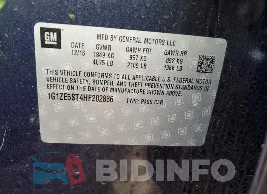 1G1ZE5ST4HF202886 Photo# 12