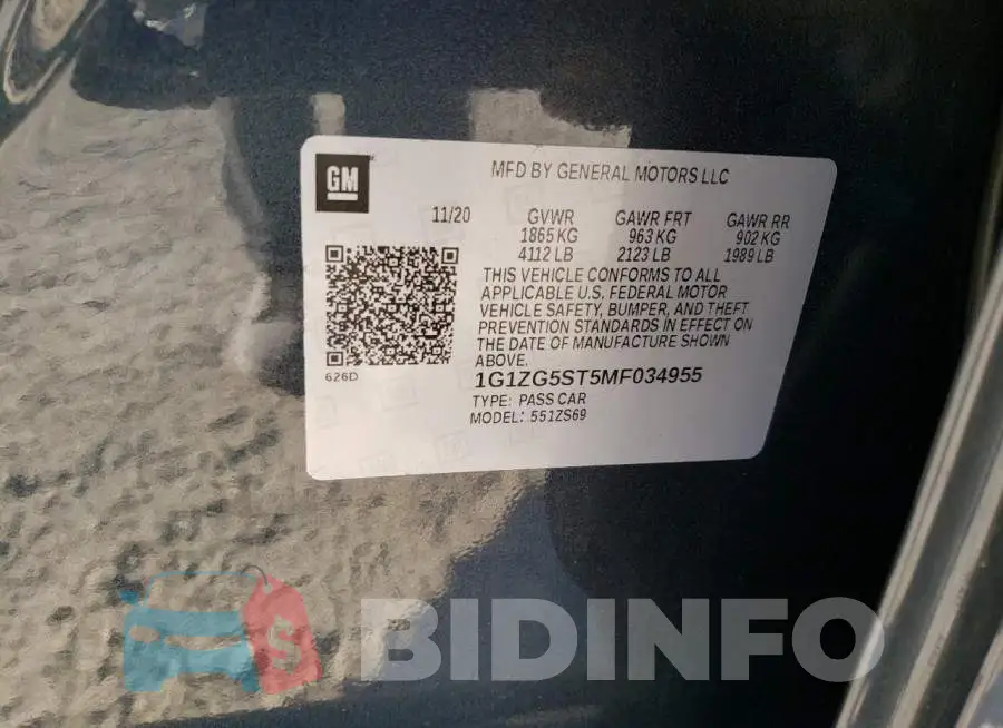 1G1ZG5ST5MF034955 Photo# 12
