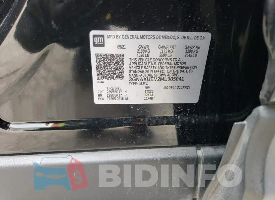 3GNAXUEV2ML385041 Photo# 13