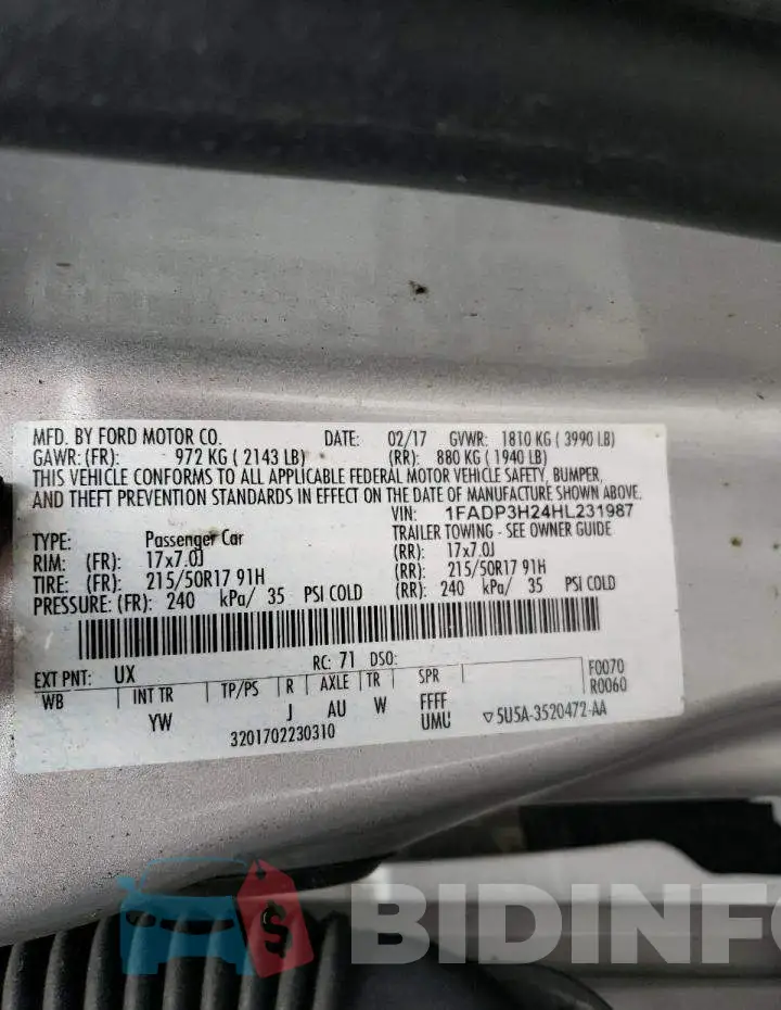 1FADP3H24HL231987 Photo# 12