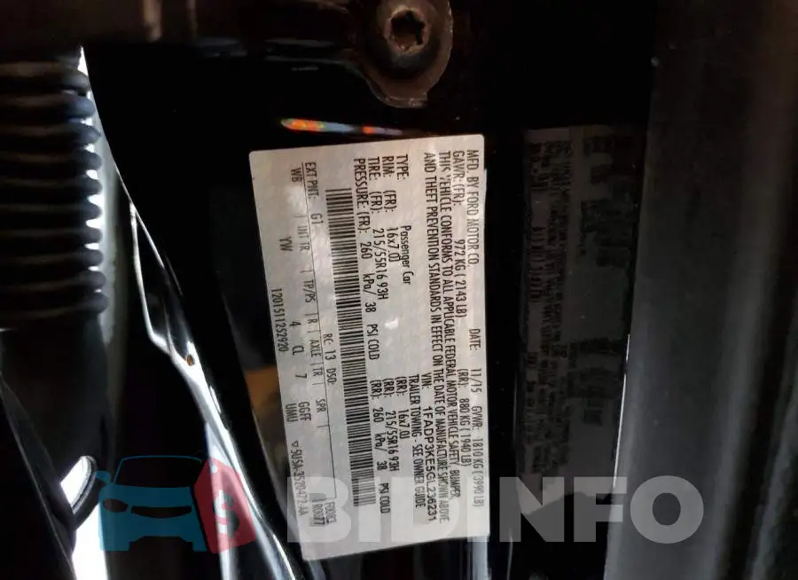 1FADP3KE5GL236231 Photo# 12