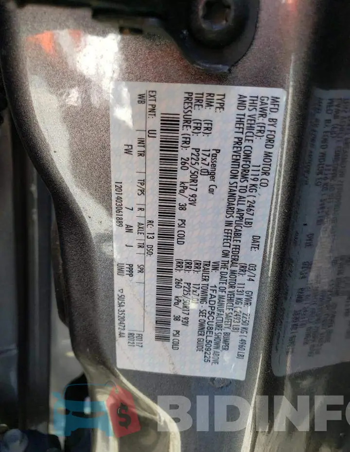 1FADP5CU8EL509225 Photo# 13