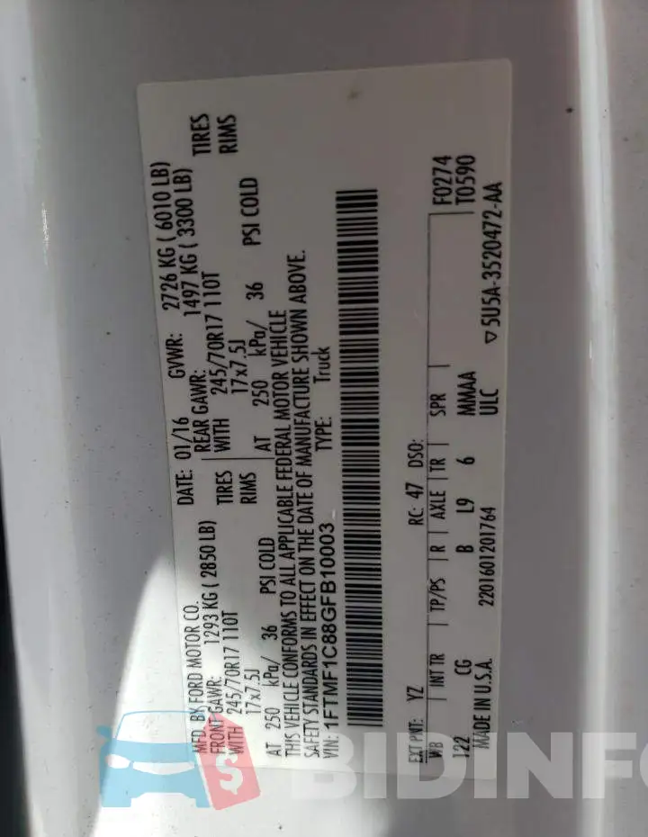 1FTMF1C88GFB10003 Photo# 13