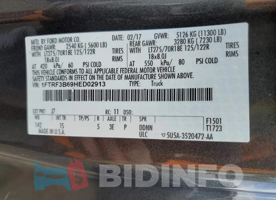 1FTRF3B69HED02913 Photo# 13